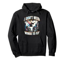 Parkour Parkourläufer I don't need wings to fly Pullover Hoodie von Parcouring Klettern Traceur