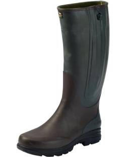 Parforce Gummistiefel Neo-2 mit Reißverschluss und Neoprenfutter Oliv/Braun 48 von Parforce