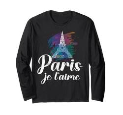 Frankreich Paris Eiffelturm Frankreich Flagge Pariser Souvenir Langarmshirt von Paris Eiffel Tower France Apparel