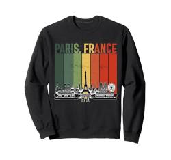 Paris Souvenir Skyline Frankreich Retro Vintage Reise Männer Frauen Sweatshirt von Paris France Souvenir Clothing Apparel