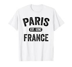 Paris Souvenir Skyline Frankreich Retro Vintage Reise Männer Frauen T-Shirt von Paris France Souvenir Clothing Apparel