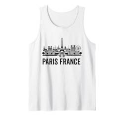 Paris Souvenir Skyline Frankreich Retro Vintage Reise Männer Frauen Tank Top von Paris France Souvenir Clothing Apparel