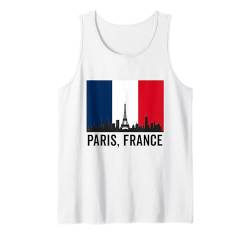 Paris Souvenir Skyline Frankreich Retro Vintage Reise Männer Frauen Tank Top von Paris France Souvenir Clothing Apparel