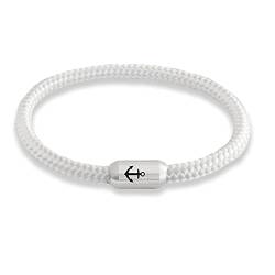 Paris Montana Anker Gravur Segeltau Unisex Armband Unisex Geflochten Handmade Hochwertiger Magnetverschluss Durchmesser 6mm (24, White Sands) von Paris Montana