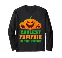 Halloween COOLEST PUMPKIN OF THE PATCH Lustiges Kinder Langarmshirt von Party Halloween Geschenk Kinder Halloween T-Shirt