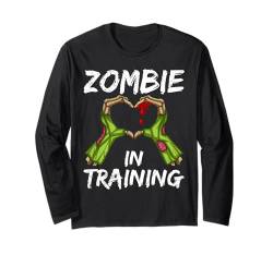 Halloween Kostüm Kinder ZOMBIE IN AUSBILDUNG Halloween Langarmshirt von Party Halloween Geschenk Kinder Halloween T-Shirt