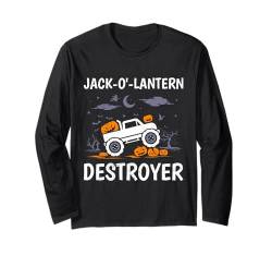 Halloween Party JACK O LANTERN DESTROYER Kind Monster Truck Langarmshirt von Party Halloween Geschenk Kinder Halloween T-Shirt