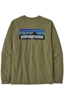 Patagonia Herren M's L/S P-6 Logo Responsibili-Tee Unterhemd, Buckhorn Grün, XL von Patagonia