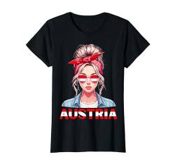 Austria Girl Austria Woman Flag Patriotic Austrian Girl T-Shirt von Austria Girl Austrian girl Austria woman flag
