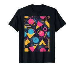 Retro 80er Jahre Stil Vintage Muster Kunst T-Shirt von Pattern Art Fun Vintage Shapes