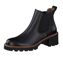 Paul Green Damen Chelsea-Boots, Frauen Chelsea Boots,halbstiefel,Kurzstiefel,uebergangsschuhe,uebergangsstiefel,flach,Schwarz (BLACK),42 EU / 8 UK von Paul Green