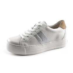 Paul Green Damen SUPER SOFT Pauls, Frauen Low-Top Sneaker,schnürschuhe,schnürer,Plateausohle,Halbschuhe,straßenschuhe,Weiß (IVORY/Ice),41 EU / 7.5 UK von Paul Green