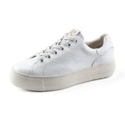 Paul Green Damen SUPER SOFT Pauls, Frauen Low-Top Sneaker,schnürschuhe,schnürer,Plateausohle,Halbschuhe,straßenschuhe,Weiß (WHITE/ORO),40 EU / 6.5 UK von Paul Green