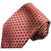 Paul Malone Krawatte Designer Seidenkrawatte Herren Schlips modern gepunktet 100% Seide Schmal (6cm), rot 300 von Paul Malone