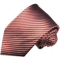 Paul Malone Krawatte Designer Seidenkrawatte Herren Schlips modern gestreift 100% Seide Schmal (6cm), rot 447 von Paul Malone