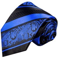 Paul Malone Krawatte moderne Herren Seidenkrawatte barock gestreift 100% Seide Schmal (6cm), blau 496 von Paul Malone