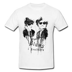 The-Blues-Brothers T-Shirt Herren, weiß mit Aufdruck von Sinus Art