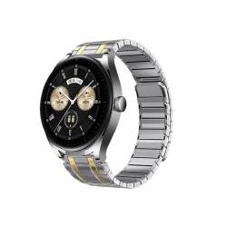 Selbstansaugendes Armband für Huawei Watch GT 3 4Pro, 46 mm, Edelstahl-Armband, passend für Samsung Galaxy 3, 45 mm, passend für Amazfit GTR 47 mm, passend für Seiko (Silbergold, für Huawei GT4 46 mm) von Paulapang