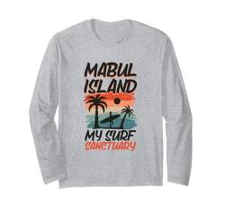 Surfing bei Mabul Island Langarmshirt von Pazifik Urlaub in Malaysia