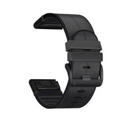 22 26 mm QuickFit-Armband for Garmin Fenix ​​6X 6 Pro, Leder-Silikonband for Fenix ​​7 7X 5 5X 945 3HR D2 MK1 MK2 Epix Gen 2 Correa(Black,QuickFit 22mm) von PctkeLsend