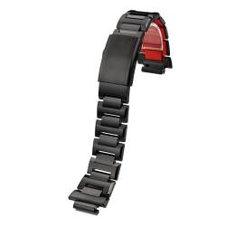 Edelstahl-Uhrenarmbandgehäuse, passend for G-SHOCK 3229, passend for Casio DW5600, GW-B5600, GW-M5610, modifiziertes Armband mit roter unterer Lünette(Black strap,5600 Series) von PctkeLsend