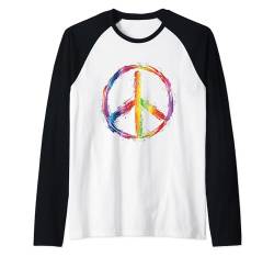 Peace Shirt Hippie Kostüm 60er & 70er Jahre Friedenssymbol Raglan von Peace Love Shop Friedenssymbol Hippie Designs