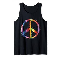 Peace Shirt Hippie Kostüm 60er & 70er Jahre Friedenssymbol Tank Top von Peace Love Shop Friedenssymbol Hippie Designs