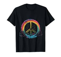 Regenbogen Peace Love Hippie Kostüm Friedenssymbol Damen T-Shirt von Peace Love Shop Friedenssymbol Hippie Designs