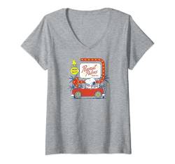 Damen Erdnüsse - Snoopy and Woodstock Vacation Palms Hotel T-Shirt mit V-Ausschnitt von Peanuts