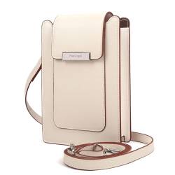 Pearl Angeli Handy Umhängetasche Frauen Schultern Handy Tasche RFID Schutz Kleine Hangbag Geldbörse (Beige) von Pearl Angeli