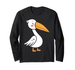 Tiere lieben Pelikan-Vogel einfache Pelikane Langarmshirt von Pelikan-Vogel-Liebhaber-Pelikane-lustiges