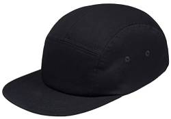 Pembroke® 5 Panel Cap, Jockey Cap, Baseball Kappe, 100% Baumwolle, Größenverstellbar, Schwarz von Pembroke