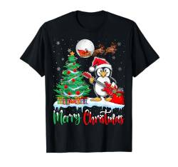 Penguin Playing Guitar Xmas Lighting Merry Christmas Penguin T-Shirt von Penguin Christmas Party Gifts Co