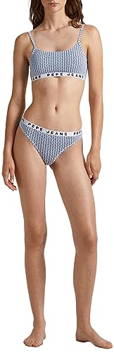 Pepe Jeans Damen Logo P Thong Panties, Blue (Blue), M von Pepe Jeans