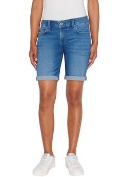 Pepe Jeans Damen Slim Short Mw Shorts, Blau (Denim-HU6), 29W von Pepe Jeans