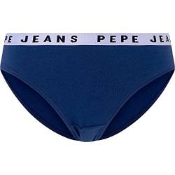 Pepe Jeans Damen Solid Bikini Style Underwear, Blue (Dulwich Blue), XL von Pepe Jeans