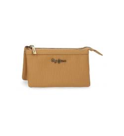 Pepe Jeans für Damen. 7594333 Lena Portemonnaie mit drei F (OSFA), Braun, Lässig, Synthetisch von Pepe Jeans