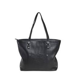 Pepe Jeans für Damen. PL031583 Logo Tragetasche schwarz (OSFA), Lässig, Polyurethan von Pepe Jeans