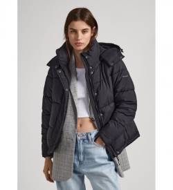 Pepe Jeans für Damen. PL402273 Morgan Jacke schwarz (M), Lässig, Polyester, Langarm von Pepe Jeans