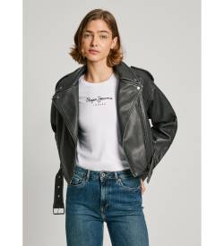 Pepe Jeans für Damen. PL402422 Amalia Jacke schwarz (L), Lässig, Polyester von Pepe Jeans