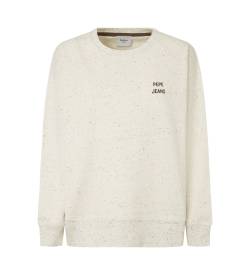 Pepe Jeans für Damen. PL581457 Faylin Sweatshirt weiß (XS), Lässig, Baumwolle von Pepe Jeans