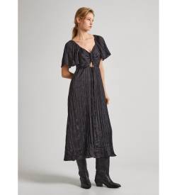 Pepe Jeans für Damen. PL953490 Didi Kleid schwarz (S), Lässig, Polyester, Kurzarm von Pepe Jeans