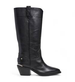 Pepe Jeans für Damen. PLS50568 Lederstiefel April Neutral schwarz (37), 5 bis 8 cm, Keine, Lässig von Pepe Jeans