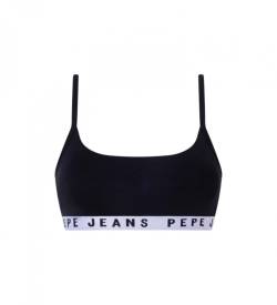 Pepe Jeans für Damen. PLU10919 Baumwoll-Sport-BH schwarz (S), Heimtextilien, Sportlich, Modal von Pepe Jeans