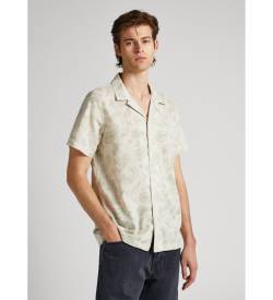 Pepe Jeans für Herren. PM308010 Casey Hemd weiß (L), Lässig, Leinen, Kurzarm von Pepe Jeans