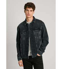 Pepe Jeans für Herren. PM402972XH7 Relaxed Jacket schwarz (L), Lässig, Baumwolle, Nachhaltig von Pepe Jeans