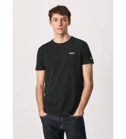 Pepe Jeans für Herren. PM508212 T-shirt Original Basic 3 N schwarz (XL), Lässig, Baumwolle, Kurzarm von Pepe Jeans