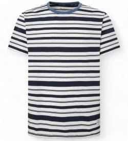 Pepe Jeans für Herren. PM509380 Umhang-T-Shirt weiß, marineblau (M), Lässig, Baumwolle, Kurzarm von Pepe Jeans