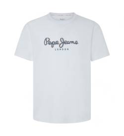 Pepe Jeans für Herren. PM509428 Abel T-shirt weiß (XL), Lässig, Baumwolle, Kurzarm von Pepe Jeans