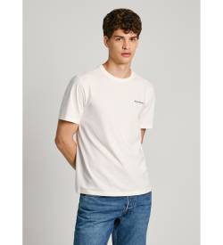 Pepe Jeans für Herren. PM509623 Arryn T-shirt weiß (XL), Lässig, Kurzarm, Bio-Baumwolle, Nachhaltig von Pepe Jeans